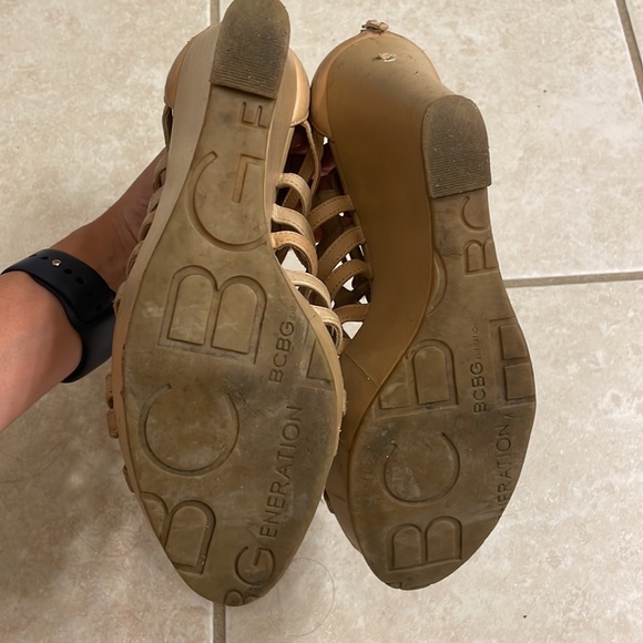 Nude BCBG Wedge Heels - Picture 9 of 9